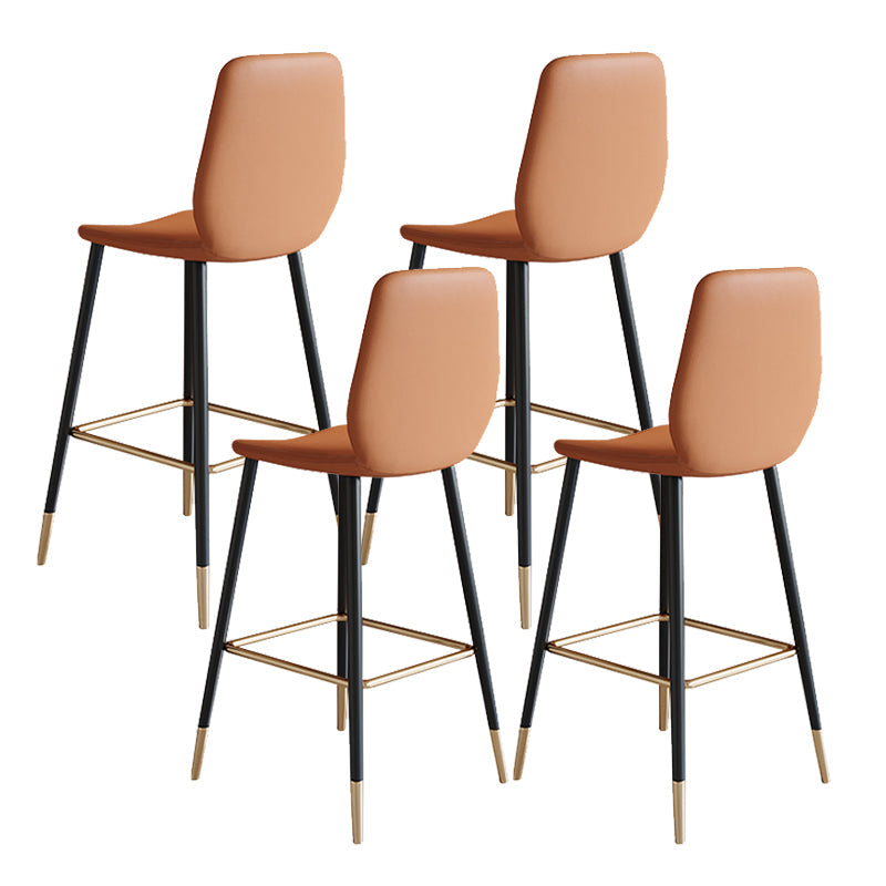 Contemporary  Low Back Counter-height Stool with Upholstered for Living Room