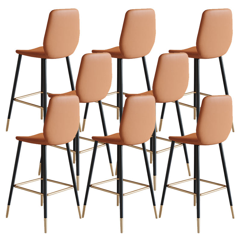 Contemporary  Low Back Counter-height Stool with Upholstered for Living Room