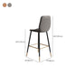 Contemporary  Low Back Counter-height Stool with Upholstered for Living Room