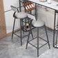 Contemporary Low Back Upholstered and Metal Counter-height Stool with Footrest Clearhalo 'Bar Furniture' 'Bar Stools' 'bar_stools' 'furn' 'furn_bar_stools' 'Furniture' 'Kitchen & Dining Furniture' 7873795