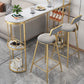 Contemporary Low Back Upholstered and Metal Counter-height Stool with Footrest Clearhalo 'Bar Furniture' 'Bar Stools' 'bar_stools' 'furn' 'furn_bar_stools' 'Furniture' 'Kitchen & Dining Furniture' 7873801