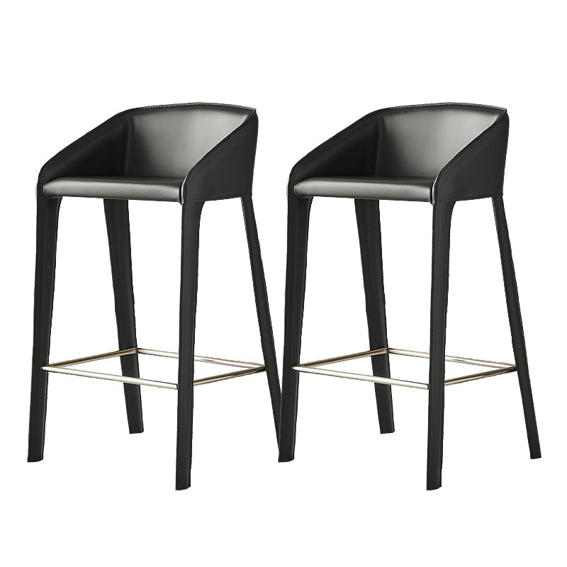Industrial Indoor Armless Backless Bar Stool with Metal Legs 2 Piece Set Clearhalo 'Bar Furniture' 'Bar Stools' 'bar_stools' 'furn' 'furn_bar_stools' 'Furniture' 'Kitchen & Dining Furniture' 7873815