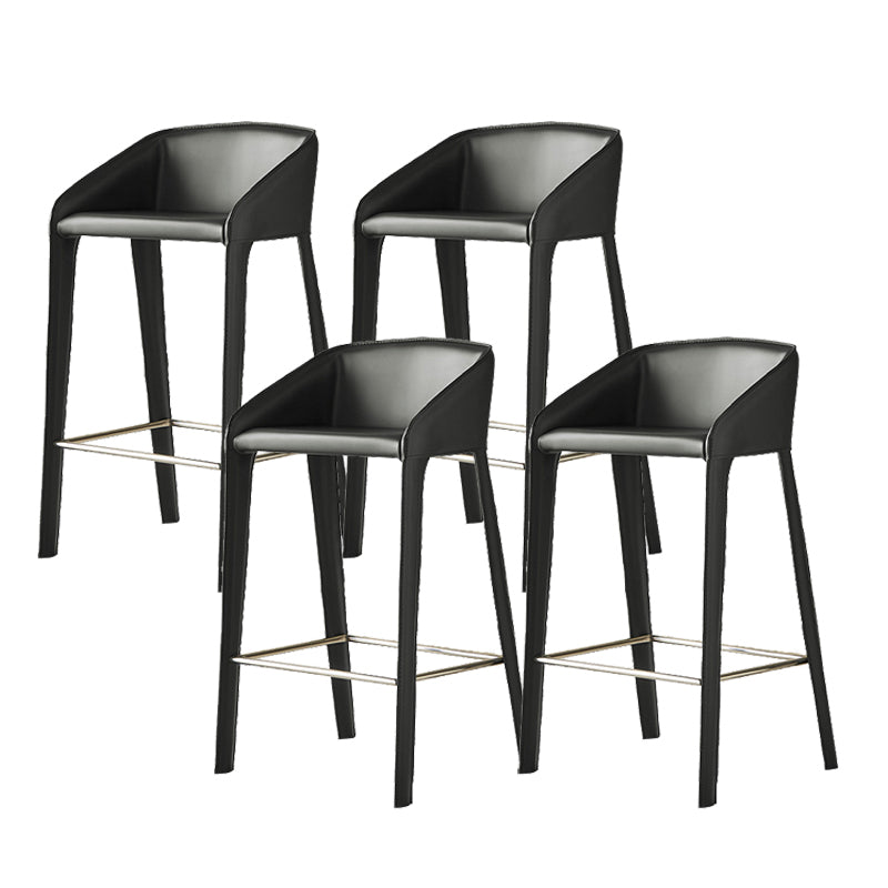 Industrial Indoor Armless Backless Bar Stool with Metal Legs 4 Piece Set Clearhalo 'Bar Furniture' 'Bar Stools' 'bar_stools' 'furn' 'furn_bar_stools' 'Furniture' 'Kitchen & Dining Furniture' 7873817