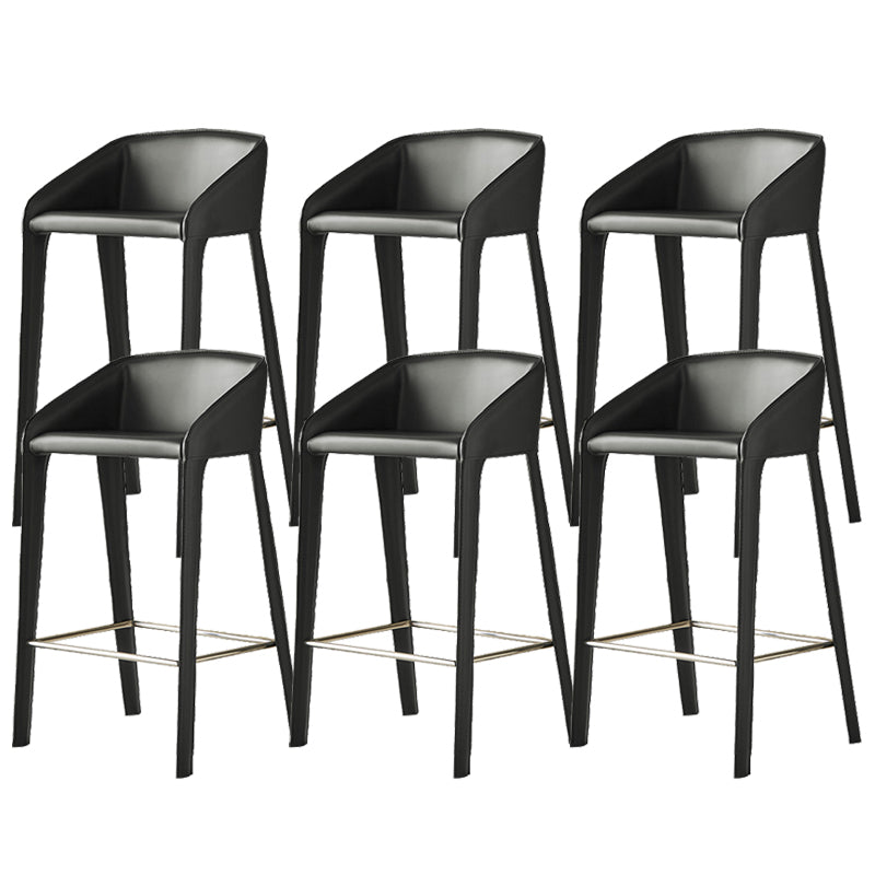 Industrial Indoor Armless Backless Bar Stool with Metal Legs 6 Piece Set Clearhalo 'Bar Furniture' 'Bar Stools' 'bar_stools' 'furn' 'furn_bar_stools' 'Furniture' 'Kitchen & Dining Furniture' 7873819