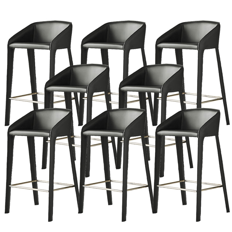 Industrial Indoor Armless Backless Bar Stool with Metal Legs 8 Piece Set Clearhalo 'Bar Furniture' 'Bar Stools' 'bar_stools' 'furn' 'furn_bar_stools' 'Furniture' 'Kitchen & Dining Furniture' 7873821