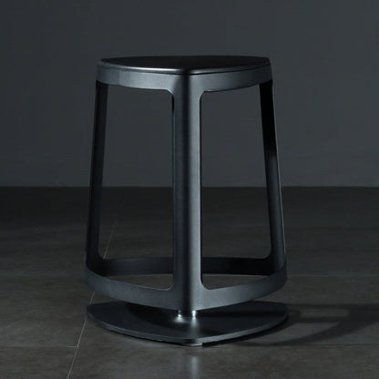Contemporary Indoor Armless Backless Bar Stool with Metal Legs
