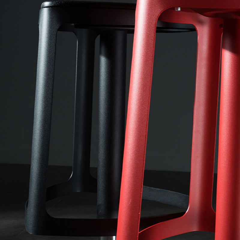 Contemporary Indoor Armless Backless Bar Stool with Metal Legs