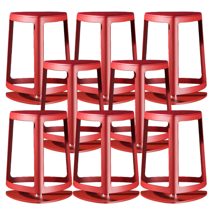 Contemporary Indoor Armless Backless Bar Stool with Metal Legs