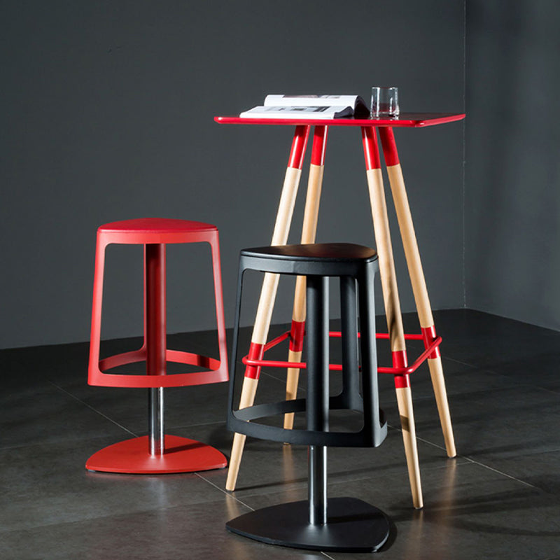 Contemporary Indoor Armless Backless Bar Stool with Metal Legs
