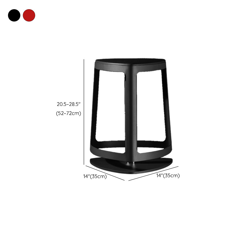 Contemporary Indoor Armless Backless Bar Stool with Metal Legs