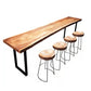 1/2/5 PCS Table de table de bar en bois marron clair avec tabourets en bois pour le salon