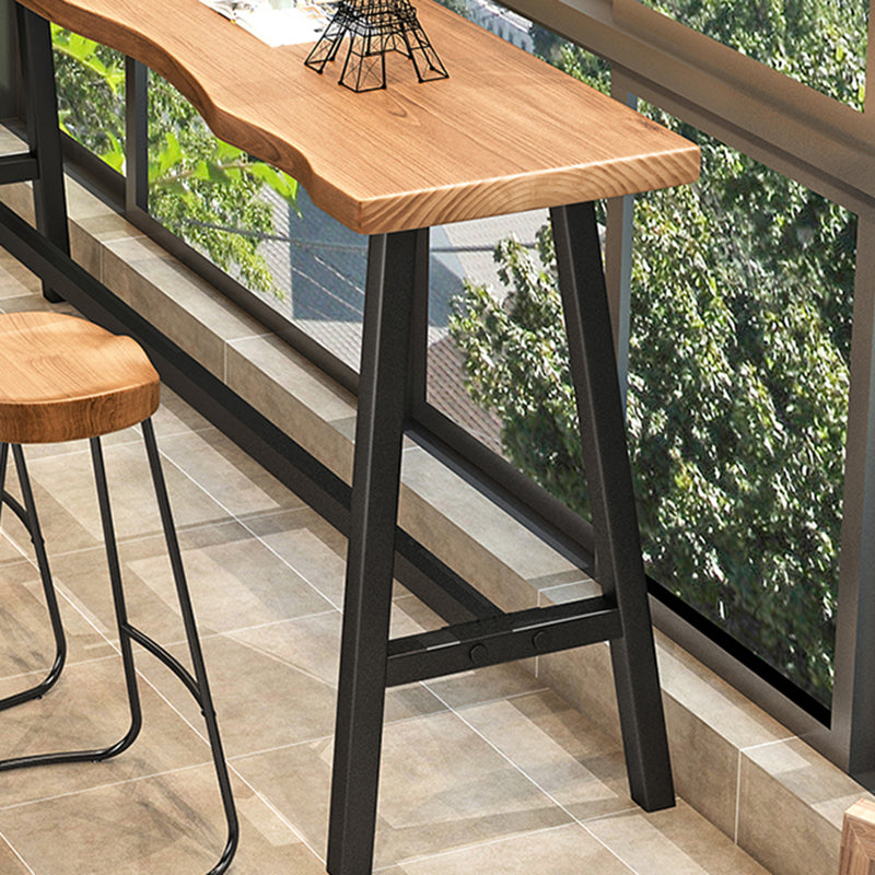 Table à manger à manger à trestle ovale à bois d'ovale contemporain pour le salon