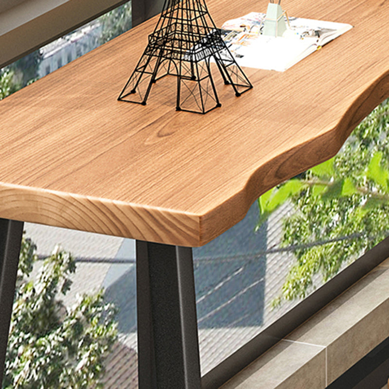 Table à manger à manger à trestle ovale à bois d'ovale contemporain pour le salon