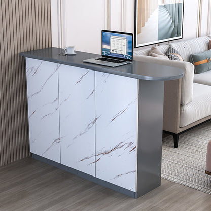 Table à manger à barre en bois contemporain avec rangement pour le salon