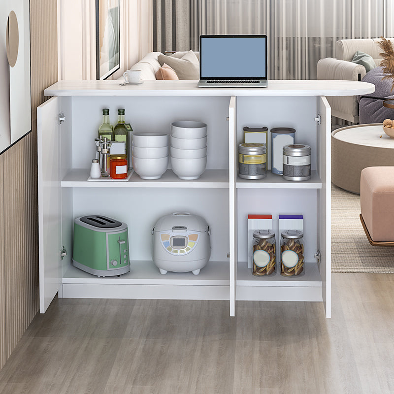 Table à manger contemporaine en bois top bar avec rangement pour le salon