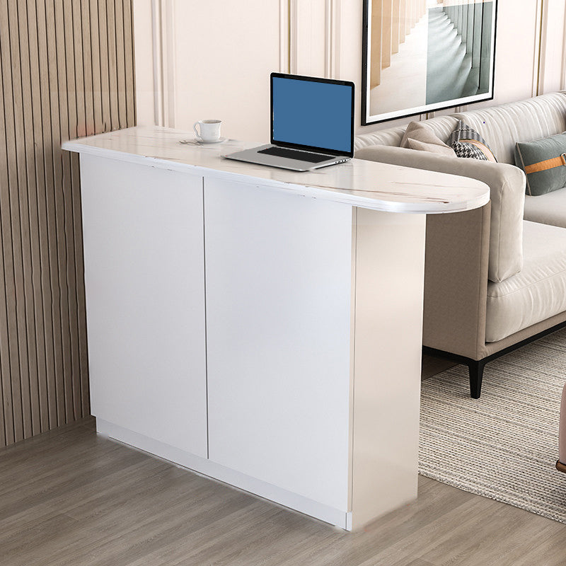 Table à manger contemporaine en bois top bar avec rangement pour le salon