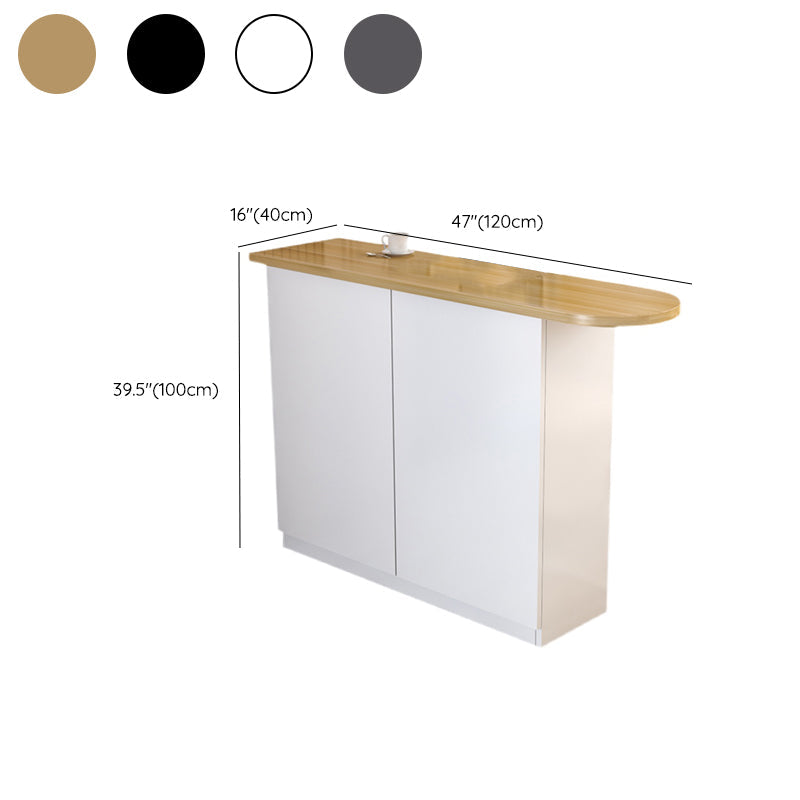 Table à manger contemporaine en bois top bar avec rangement pour le salon