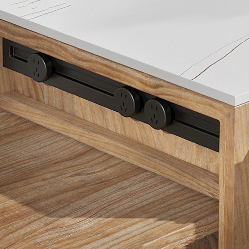 Moderne witte steen rechthoekige keukeneiland tafel met 6 laden