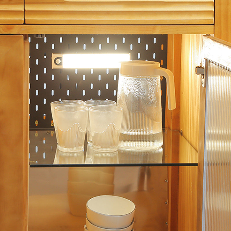 Modern Kitchen Island Table with Drawers and Glass Storage Cabinet Clearhalo 'furn' 'furn_kitchen_islands_carts' 'Furniture' 'Kitchen & Dining Furniture' 'Kitchen Islands & Carts' 'kitchen_islands_carts' 7874380