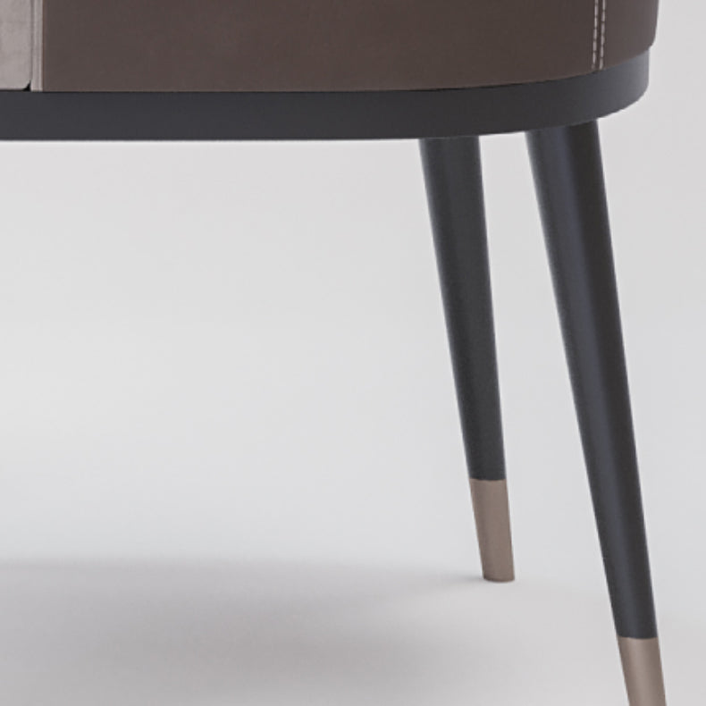 Faux Leather Dining Chairs Glam Style Parsons Arm Chair for Dining Room Clearhalo 'Dining Chairs' 'Dining Tables & Seating' 'dining_chair' 'furn' 'furn_dining_chair' 'Furniture' 'Kitchen & Dining Furniture' 7875009