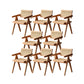 Solid Wood Dining Chairs Modern Style Open Back Home Dining Chairs Natural 8 Piece Set Clearhalo 'Dining Chairs' 'Dining Tables & Seating' 'dining_chair' 'furn' 'furn_dining_chair' 'Furniture' 'Kitchen & Dining Furniture' 7875035