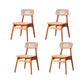 Solid Wood Dining Chairs Modern Style Open Back Home Dining Chairs Cherry 4 Piece Set Clearhalo 'Dining Chairs' 'Dining Tables & Seating' 'dining_chair' 'furn' 'furn_dining_chair' 'Furniture' 'Kitchen & Dining Furniture' 7875047