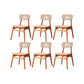 Solid Wood Dining Chairs Modern Style Open Back Home Dining Chairs Cherry 6 Piece Set Clearhalo 'Dining Chairs' 'Dining Tables & Seating' 'dining_chair' 'furn' 'furn_dining_chair' 'Furniture' 'Kitchen & Dining Furniture' 7875048