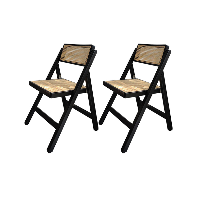 Solid Wood Dining Chairs Modern Style Open Back Home Dining Chairs Black 2 Piece Set Clearhalo 'Dining Chairs' 'Dining Tables & Seating' 'dining_chair' 'furn' 'furn_dining_chair' 'Furniture' 'Kitchen & Dining Furniture' 7875051