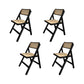 Solid Wood Dining Chairs Modern Style Open Back Home Dining Chairs Black 4 Piece Set Clearhalo 'Dining Chairs' 'Dining Tables & Seating' 'dining_chair' 'furn' 'furn_dining_chair' 'Furniture' 'Kitchen & Dining Furniture' 7875052