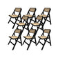 Solid Wood Dining Chairs Modern Style Open Back Home Dining Chairs Black 8 Piece Set Clearhalo 'Dining Chairs' 'Dining Tables & Seating' 'dining_chair' 'furn' 'furn_dining_chair' 'Furniture' 'Kitchen & Dining Furniture' 7875054