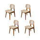 Solid Wood Dining Chairs Modern Style Open Back Home Dining Chairs Tan 4 Piece Set Clearhalo 'Dining Chairs' 'Dining Tables & Seating' 'dining_chair' 'furn' 'furn_dining_chair' 'Furniture' 'Kitchen & Dining Furniture' 7875057