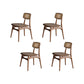 Solid Wood Dining Chairs Modern Style Open Back Home Dining Chairs Brown 4 Piece Set Clearhalo 'Dining Chairs' 'Dining Tables & Seating' 'dining_chair' 'furn' 'furn_dining_chair' 'Furniture' 'Kitchen & Dining Furniture' 7875067