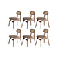Solid Wood Dining Chairs Modern Style Open Back Home Dining Chairs Brown 6 Piece Set Clearhalo 'Dining Chairs' 'Dining Tables & Seating' 'dining_chair' 'furn' 'furn_dining_chair' 'Furniture' 'Kitchen & Dining Furniture' 7875068