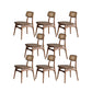 Solid Wood Dining Chairs Modern Style Open Back Home Dining Chairs Brown 8 Piece Set Clearhalo 'Dining Chairs' 'Dining Tables & Seating' 'dining_chair' 'furn' 'furn_dining_chair' 'Furniture' 'Kitchen & Dining Furniture' 7875069