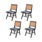 Solid Wood Dining Chairs Modern Style Open Back Home Dining Chairs Matte Black 4 Piece Set Clearhalo 'Dining Chairs' 'Dining Tables & Seating' 'dining_chair' 'furn' 'furn_dining_chair' 'Furniture' 'Kitchen & Dining Furniture' 7875077