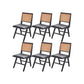 Solid Wood Dining Chairs Modern Style Open Back Home Dining Chairs Matte Black 6 Piece Set Clearhalo 'Dining Chairs' 'Dining Tables & Seating' 'dining_chair' 'furn' 'furn_dining_chair' 'Furniture' 'Kitchen & Dining Furniture' 7875078