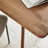 Modern Rectangular Walnut Brown Dining Table with 4 Solid Wood Legs Clearhalo 'Dining Tables & Seating' 'Dining Tables' 'dining_table' 'furn' 'furn_dining_table' 'Furniture' 'Kitchen & Dining Furniture' 7883072