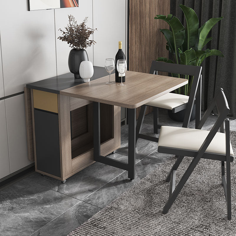 1/3/5 pezzi Forma rettangolare sedia da pranzo contemporanea e set da tavolo