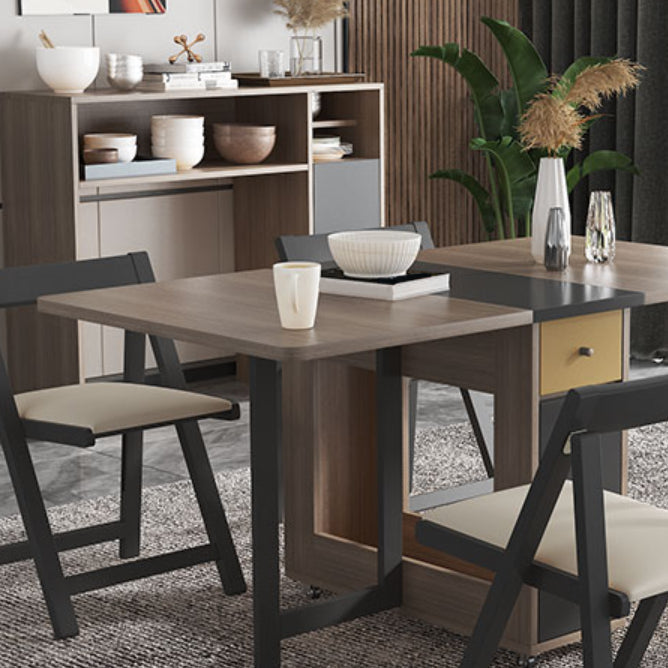 1/3/5 pezzi Forma rettangolare sedia da pranzo contemporanea e set da tavolo