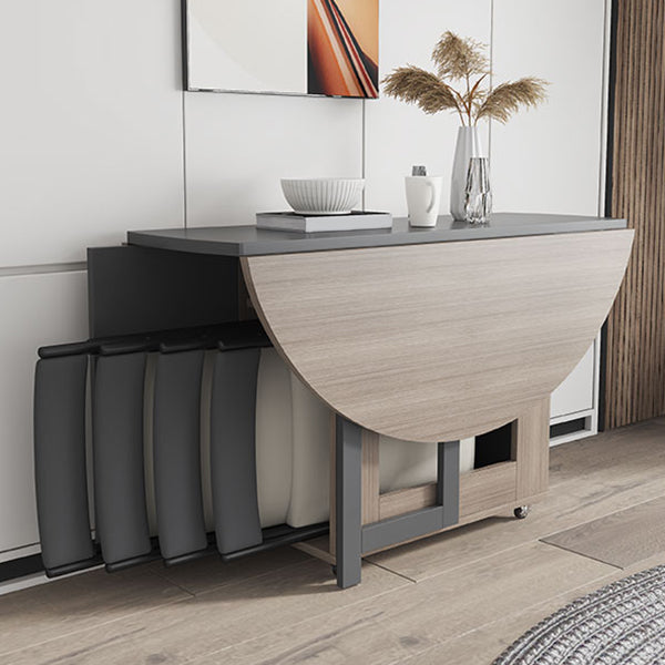 1/3/9 pezzi tavolo da pranzo a forma tondo in legno e set di sedie