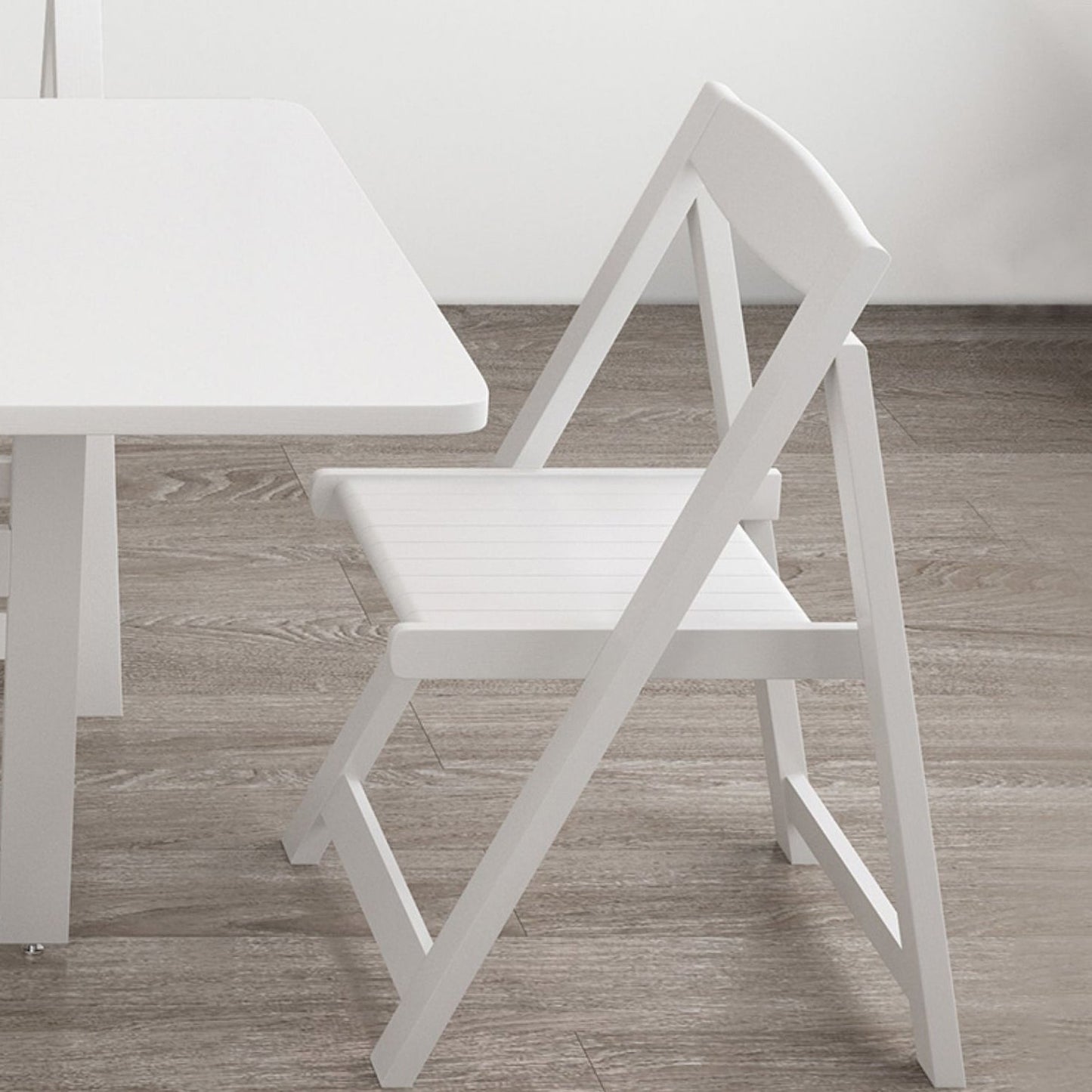 1/3 pezzo di rettangolo a forma di pranzo mobili set in bianco