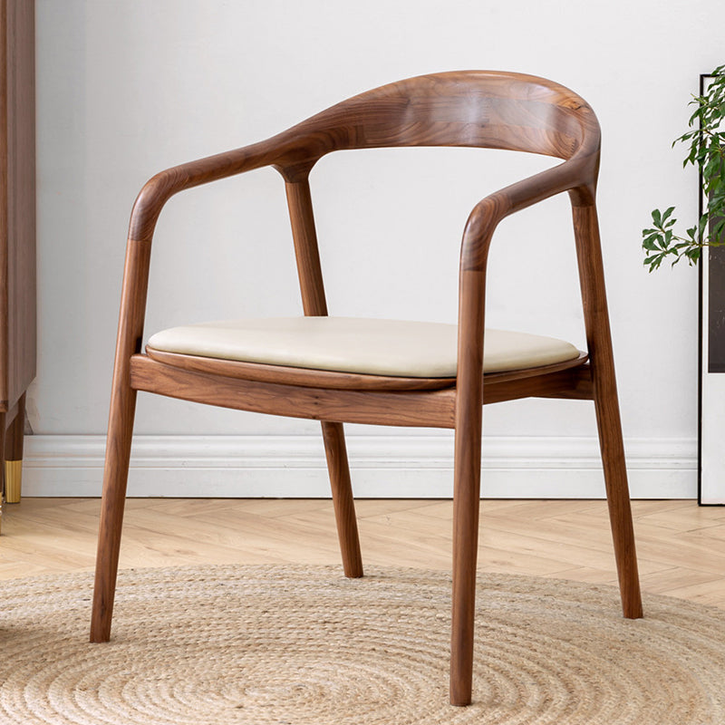 Contemporary Wood Dining Open Back Arm Chair(Set of 1/2/4/6/8) Clearhalo 'Dining Chairs' 'Dining Tables & Seating' 'dining_chair' 'furn' 'furn_dining_chair' 'Furniture' 'Kitchen & Dining Furniture' 7883402