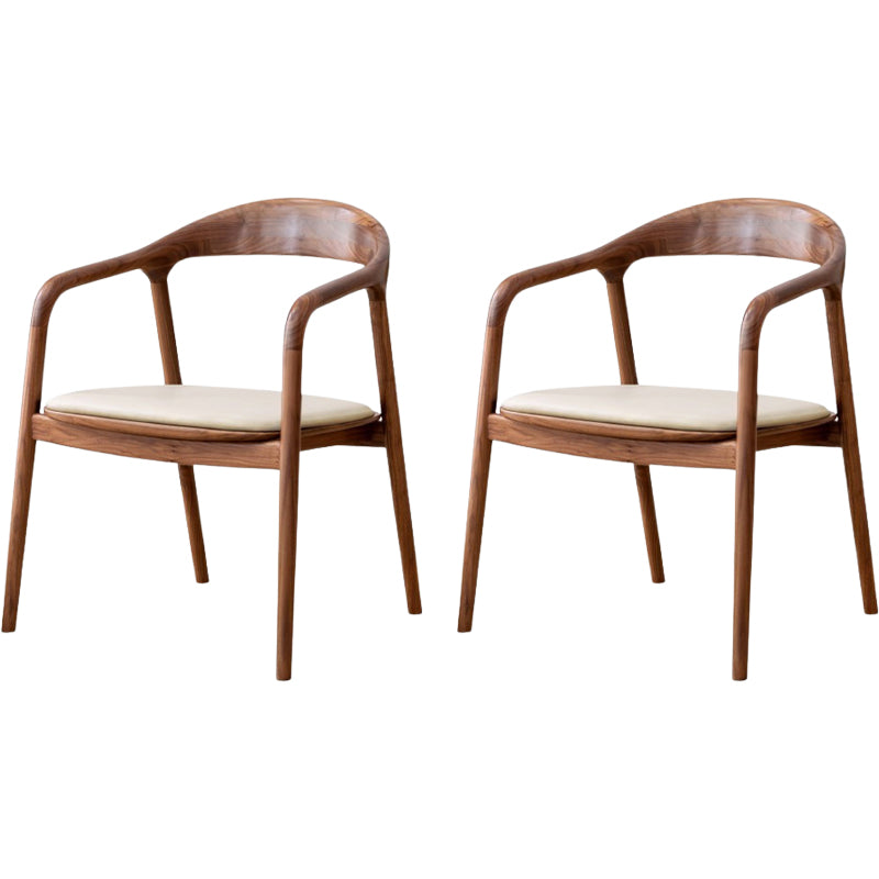 Contemporary Wood Dining Open Back Arm Chair(Set of 1/2/4/6/8) Upholstered Chair(s) 2 Piece Set Clearhalo 'Dining Chairs' 'Dining Tables & Seating' 'dining_chair' 'furn' 'furn_dining_chair' 'Furniture' 'Kitchen & Dining Furniture' 7883404