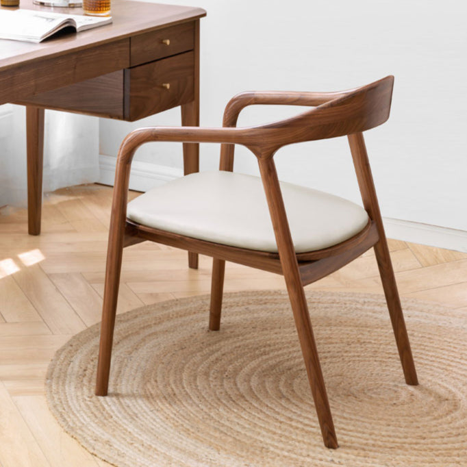 Contemporary Wood Dining Open Back Arm Chair(Set of 1/2/4/6/8) Clearhalo 'Dining Chairs' 'Dining Tables & Seating' 'dining_chair' 'furn' 'furn_dining_chair' 'Furniture' 'Kitchen & Dining Furniture' 7883407