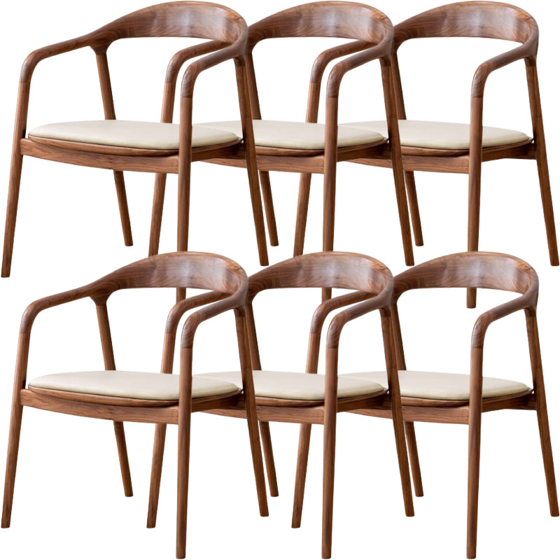 Contemporary Wood Dining Open Back Arm Chair(Set of 1/2/4/6/8) Upholstered Chair(s) 6 Piece Set Clearhalo 'Dining Chairs' 'Dining Tables & Seating' 'dining_chair' 'furn' 'furn_dining_chair' 'Furniture' 'Kitchen & Dining Furniture' 7883409