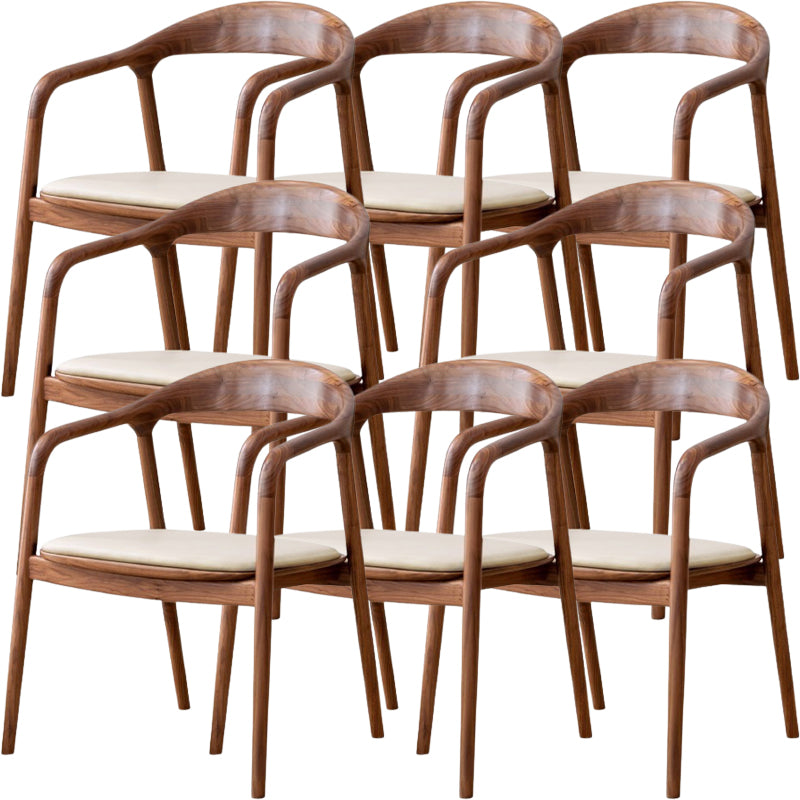 Contemporary Wood Dining Open Back Arm Chair(Set of 1/2/4/6/8) Upholstered Chair(s) 8 Piece Set Clearhalo 'Dining Chairs' 'Dining Tables & Seating' 'dining_chair' 'furn' 'furn_dining_chair' 'Furniture' 'Kitchen & Dining Furniture' 7883411