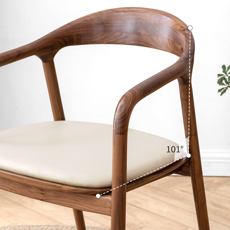 Contemporary Wood Dining Open Back Arm Chair(Set of 1/2/4/6/8) Clearhalo 'Dining Chairs' 'Dining Tables & Seating' 'dining_chair' 'furn' 'furn_dining_chair' 'Furniture' 'Kitchen & Dining Furniture' 7883413