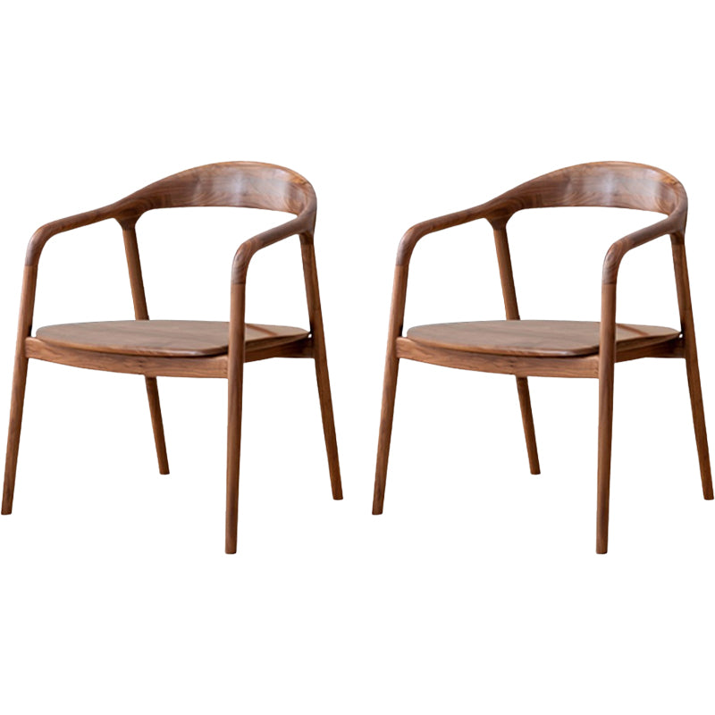Contemporary Wood Dining Open Back Arm Chair(Set of 1/2/4/6/8) Non-Upholstered Chair(s) 2 Piece Set Clearhalo 'Dining Chairs' 'Dining Tables & Seating' 'dining_chair' 'furn' 'furn_dining_chair' 'Furniture' 'Kitchen & Dining Furniture' 7883414