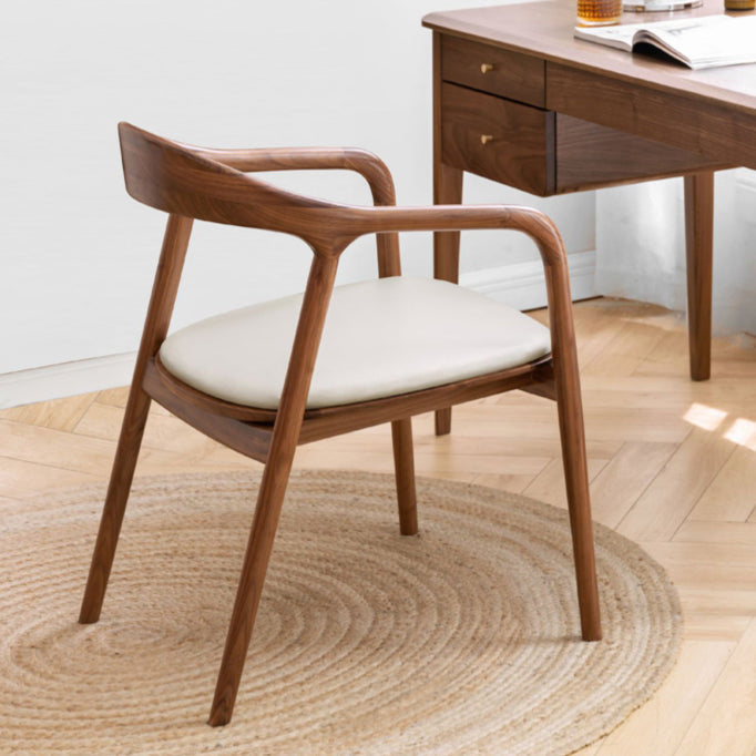 Contemporary Wood Dining Open Back Arm Chair(Set of 1/2/4/6/8) Clearhalo 'Dining Chairs' 'Dining Tables & Seating' 'dining_chair' 'furn' 'furn_dining_chair' 'Furniture' 'Kitchen & Dining Furniture' 7883418