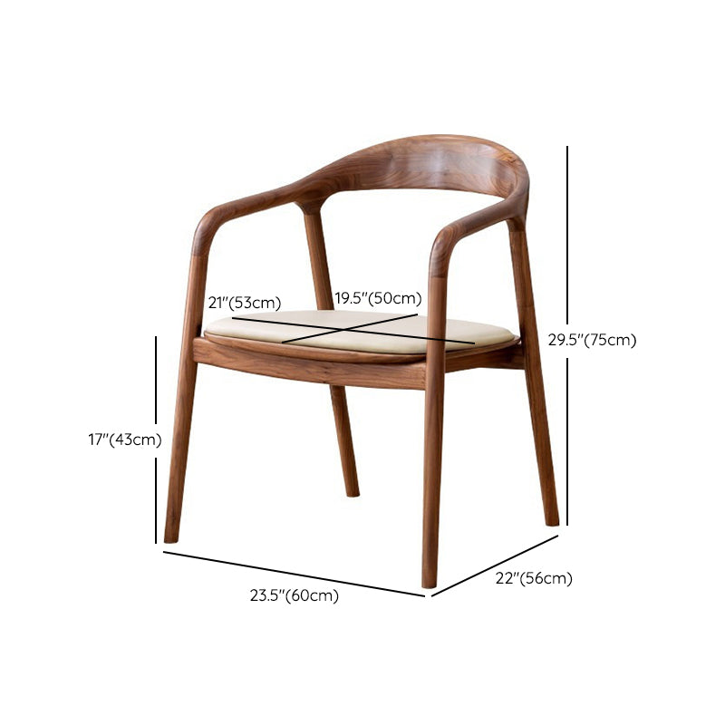 Contemporary Wood Dining Open Back Arm Chair(Set of 1/2/4/6/8) Clearhalo 'Dining Chairs' 'Dining Tables & Seating' 'dining_chair' 'furn' 'furn_dining_chair' 'Furniture' 'Kitchen & Dining Furniture' 7883422